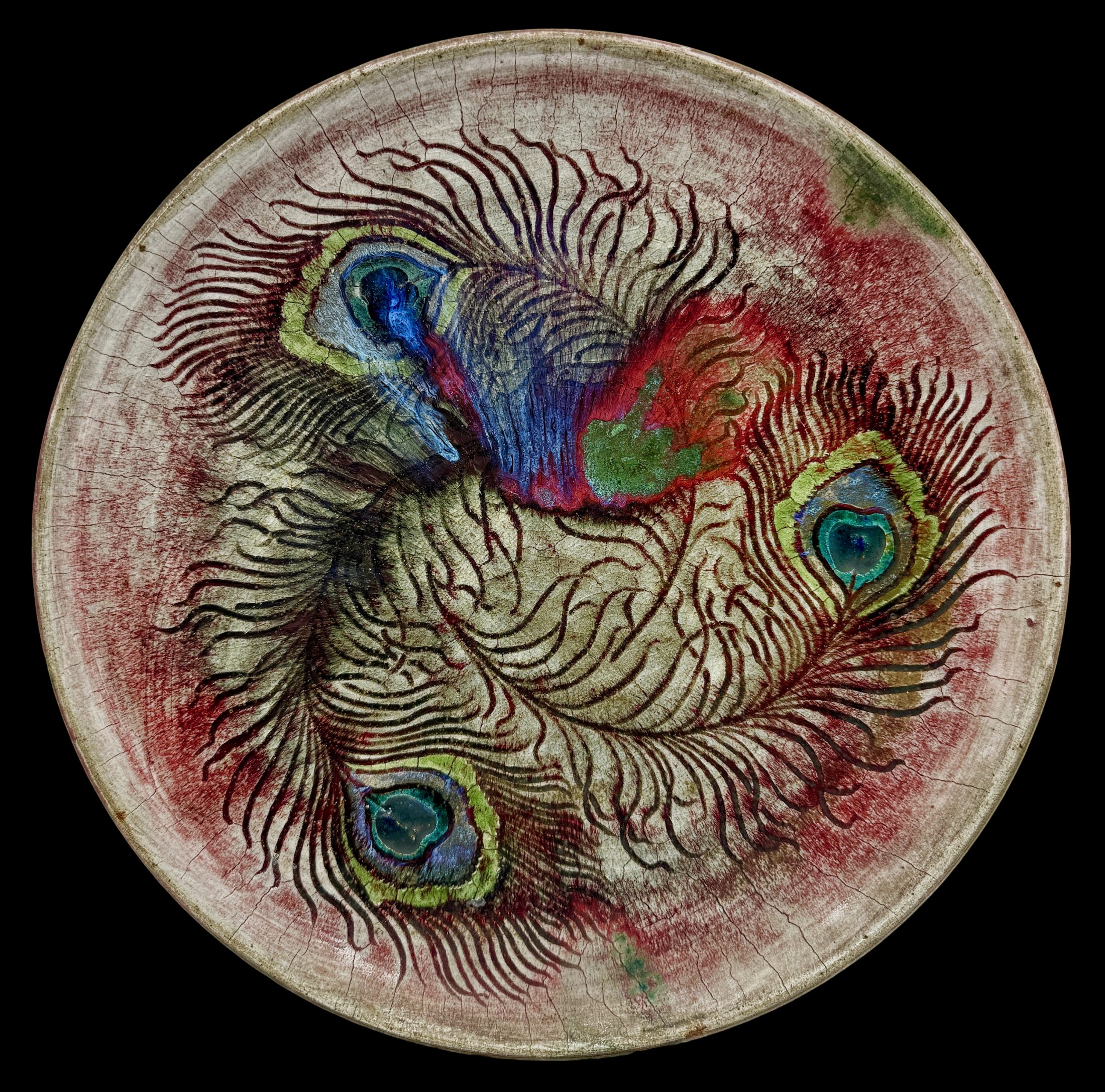 Peacock Feather Plate