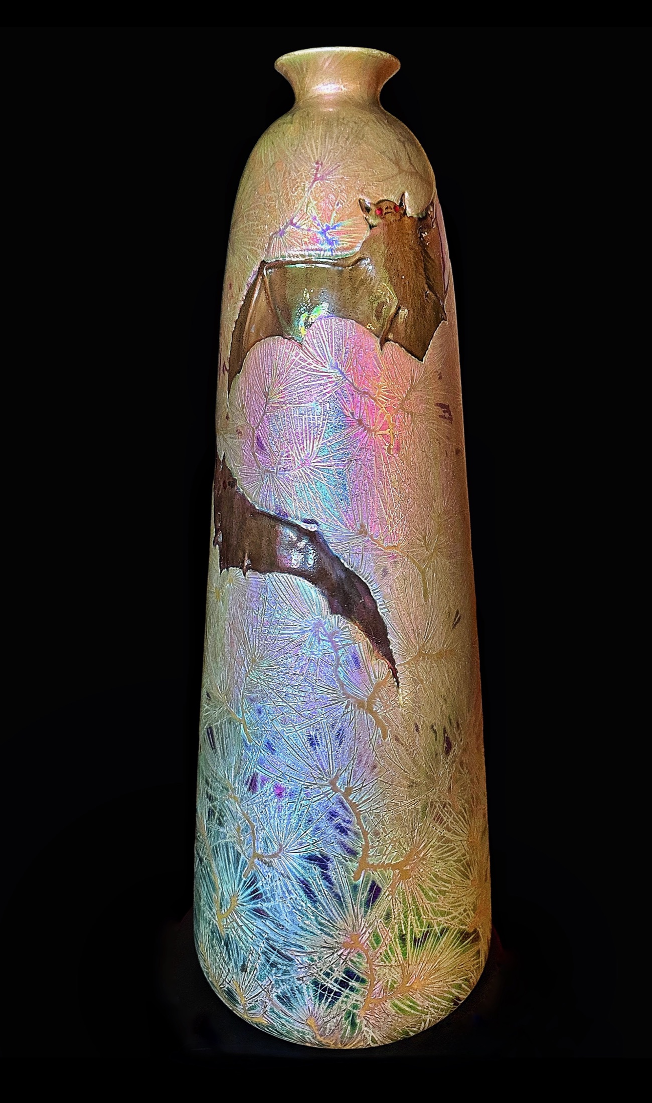 Bats & Pine Needles Vase, view 1