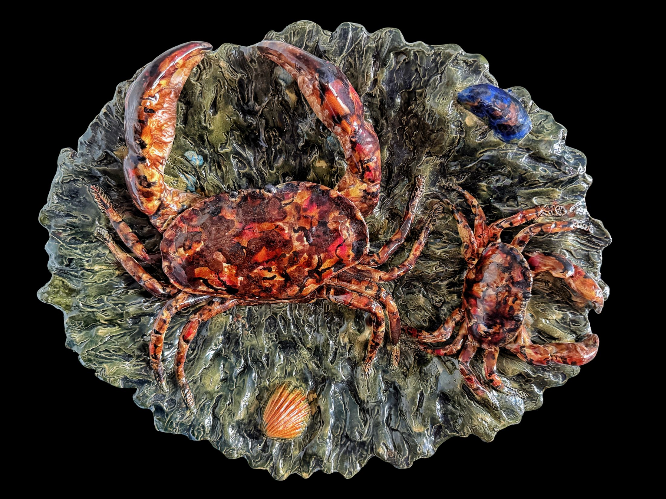 Crab & Bivalves Wall Platter