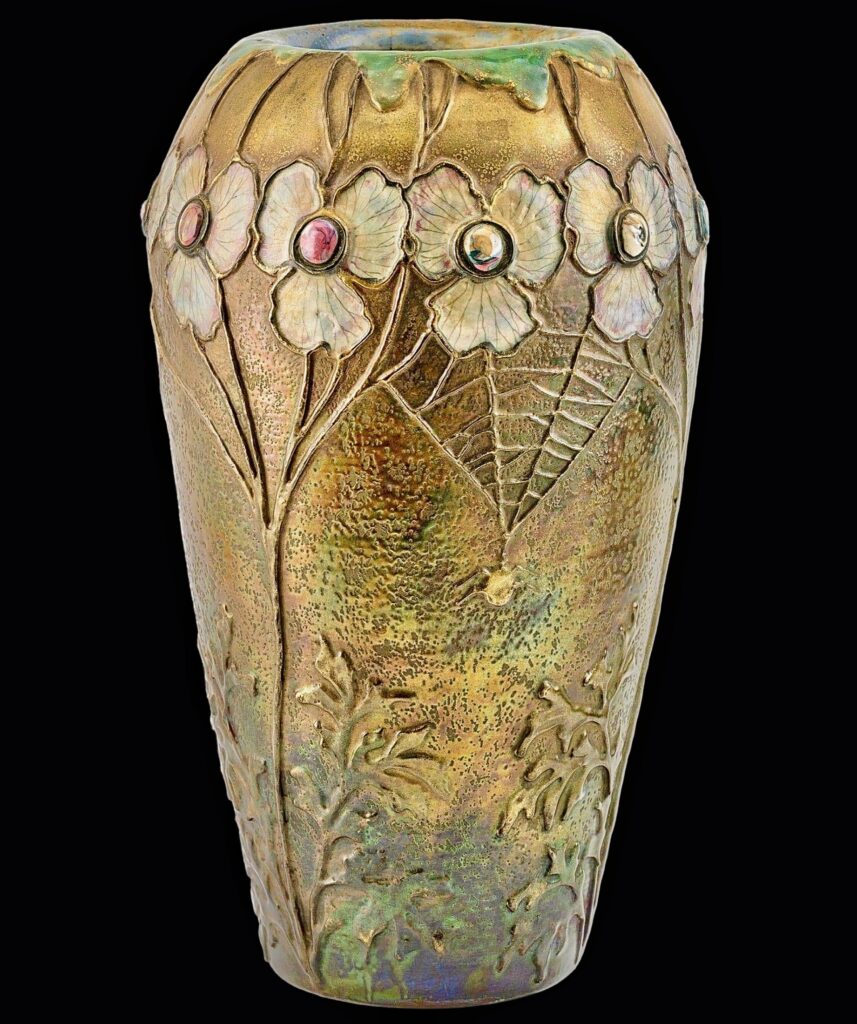 Jeweled Spider & Spiderweb Vase, view 3 of 10